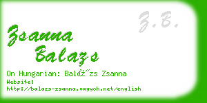 zsanna balazs business card